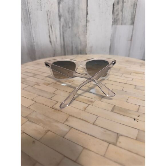 Ray-Ban Brand Clear Crystal Frame Square Gradient Lens Sunglasses Style main image 7